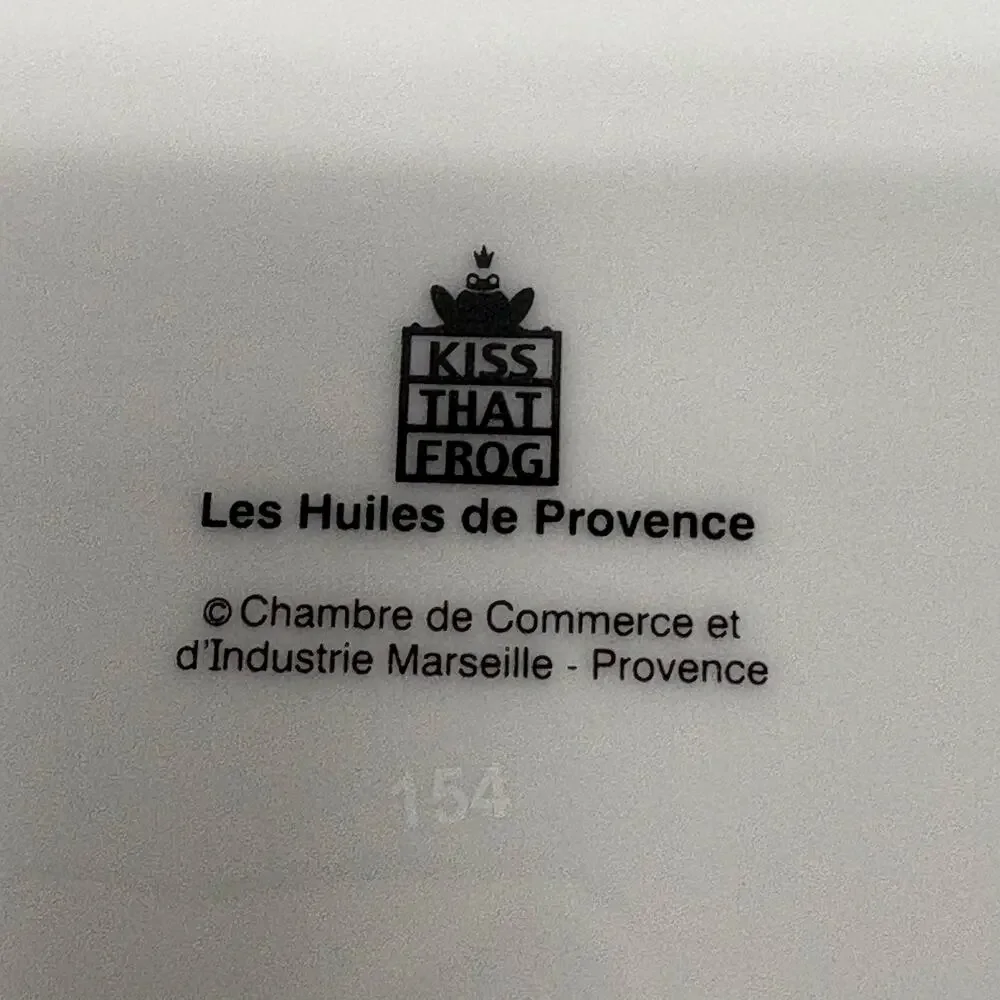 Kiss That Frog Les Huiles De Provence Olive Oil Label Plates Set of 4 French